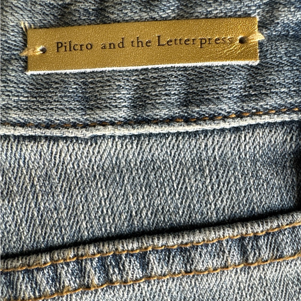 ANTHROPOLOGIE Pilcro and the Letterpress Boyfriend Cropped Jeans, Sizes 27 & 30. - Picture 7 of 16
